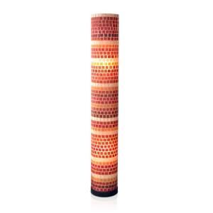 Jeffan Tuscan Fiberglass Mosaic (Red/Orange/Natural) Std Lamp DISCONTINUED LM 2371B