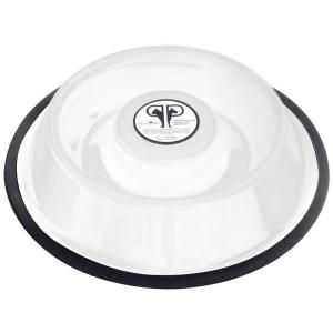 Platinum Pets Small Stainless Steel Slow Eating Bowl in White SEB32WHT