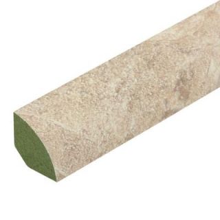 7 ft. 10 in. x 3/4 in. x 3/4 in. Florence Travertine/Ivory Porcelain Laminate Quarter Round Moulding 369226