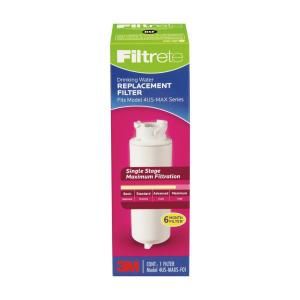 Filtrete Single Stage Maximum Filtration High Performance Drinking Water System Refill 4US MAXS F01