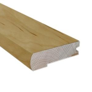 Millstead Unfinished Maple 0.81 in. Thick x 2 3/4 in. Wide x 78 in. Length Hardwood Flush Mount Stair Nose Molding LM6477