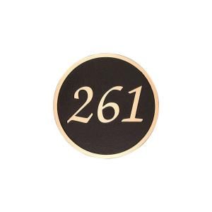 Michael Healy 6 in. Traditional Circle Authentic Solid Bronze Address Plaque MHP10AS