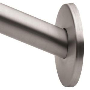 MOEN 5 ft. Stainless Steel Curved Shower Rod Bar in Brushed Nickel DN2145BN
