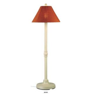 Patio Living Concepts Catalina 16 in. Outdoor Bronze Umbrella Table Lamp with Natural Linen Shade 25777
