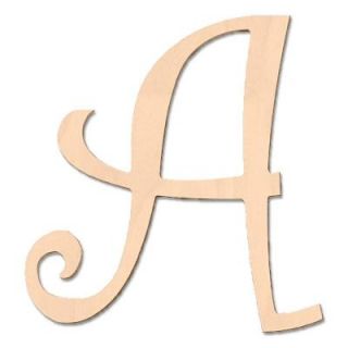 Design Craft MIllworks 8 in. Baltic Birch Curly Wood Letter (A) 47000