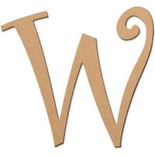 Design Craft MIllworks 8 in. MDF Curly Wood Letter (W) 47238