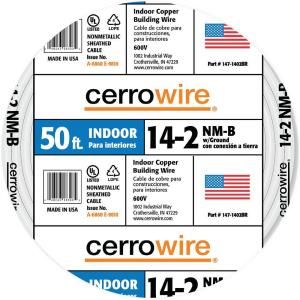 Cerrowire 50 ft. 14/2 NM B Wire 147 1402BR