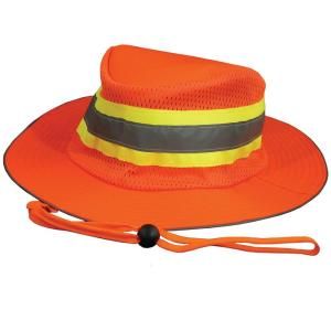 ERB S230 107 Woven Oxford Boonie Hat with Polyurethane Coating in Hi Viz Orange 61588