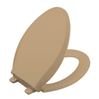 KOHLER Grip Tight Cachet Q3 Elongated Closed front Toilet Seat in Mexican Sand K 4636 33