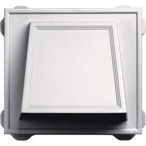 Builders Edge 6 in. Hooded Vent #117 Bright White 140056774117