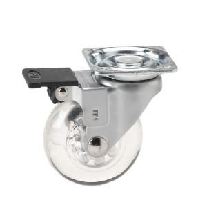 Richelieu Hardware 50 mm Clear Plate and Brake Caster BP35010050201