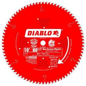 Diablo 10 in. x 80 Tooth Non Ferrous/Plastic Saw Blade D1080N
