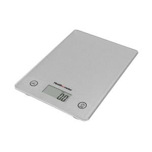 Escali Health o Meter Sleek Glass Top Kitchen Food Scale in Silver HM3