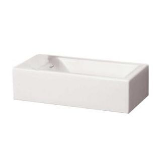 Whitehaus Wall Mounted Bathroom Sink in White WH1 114L WH