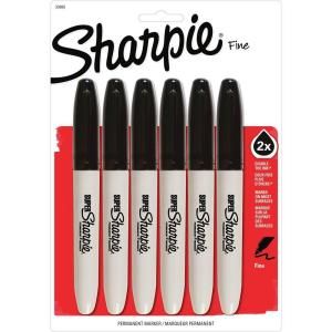 Sharpie Black Super Permanent Marker (6 Pack) 33666PP