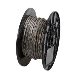 Crown Bolt 3/32 in. x 200 ft. Uncoated Stainless Steel Wire Rope 64620