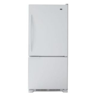Maytag 30 in. W 18.5 cu. ft. Bottom Freezer Refrigerator in White MBF1953YEW