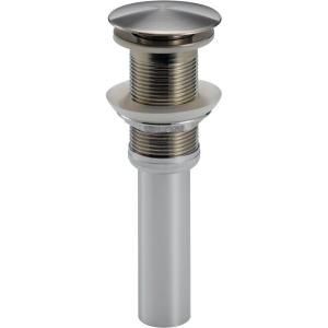 Delta Push Pop Up Drain Assembly in Stainless Less with Overflow Holes 72172 SS