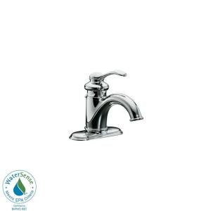 KOHLER Fairfax Centerset bathroom sink faucet with single lever handle in Polished Chrome K 12181 CP