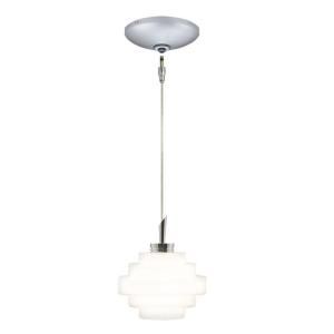 JESCO Lighting Low Voltage Quick Adapt 4 in. x 101 in. Opal Matte Pendant and Canopy Kit KIT QAP121 OM A