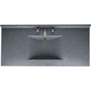 Swanstone Contour 43 in. Solid Surface Vanity Top in Night Sky with Night Sky Basin CV2243 012