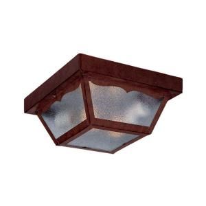Acclaim Lighting Builders Choice Collection Ceiling Mount 2 Light Outdoor Burled Walnut Light Fixture 4902BW