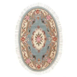 Home Decorators Collection Imperial Light Green 5 ft. x 8 ft. Oval Area Rug 2458870640
