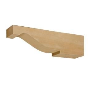 Fypon 24 in. x 6 1/2 in. x 5 1/2 in. Unfinished Wood Grain Texture Polyurethane Corbel COR24X6X5S