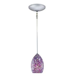 JESCO Lighting Low Voltage Quick Adapt 4.625 in. x 104.75 in. Purple Pendant and Canopy Kit KIT QAP232 PU A