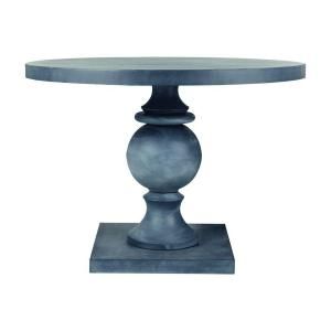 Home Decorators Collection 42 in. Round Zinc Patio Dining Table DISCONTINUED 0893400220