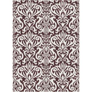 Tayse Rugs Metro Brown 7 ft. 10 in. x 10 ft. 3 in. Contemporary Area Rug 1098  Brown  8x10