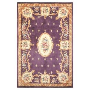 Kas Rugs Classy Aubusson Plum 5 ft. 3 in. x 8 ft. Area Rug RUB890353X8