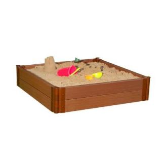 Frame It All Two Inch Series 4 ft. x 4 ft. x 11 in. Composite Square Sandbox Kit 300001245