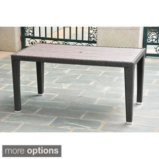International Caravan Resin Wicker/aluminum Outdoor Table