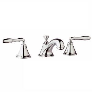 GROHE Seabury 8 in. Widespread 2 Handle Low Arc Bathroom Faucet in Polished Nickel Less Handles 20800BE0