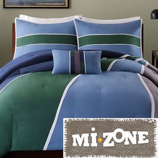 Mi Zone Mizone Curtis 4 piece Comforter Set Blue Size Twin