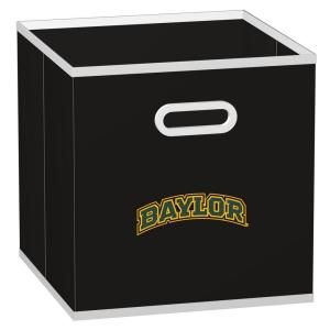 MyOwnersBox 10 1/2 in. W x 10 1/2 in. H x 11 in. D College STOREITS Baylor University Black Fabric Storage Drawer 11040 003CBLU