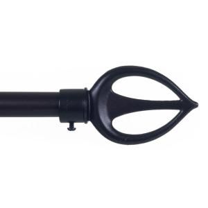 Lavish Home 48 in.   86 in. Rubbed Bronze 3/4 in. Spear Curtain Rod 63 19510 BR