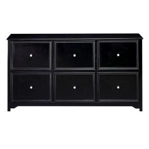 Home Decorators Collection Oxford Black 6 Drawer File Cabinet 5220030210