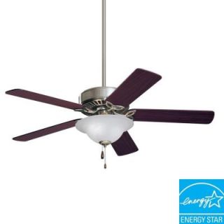 Illumine 3 Light 50 in. Brushed Steel Ceiling Fan with Dark Cherry/Mahogany Blades CLI ONF180BS
