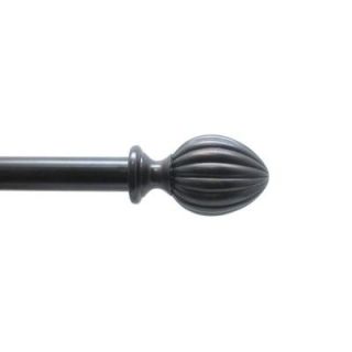 Home Decorators Collection 72 in.   144 in. Oil Rubbed Bronze 1 in. Fluted Wood Tone Rod Set 29 4310 20