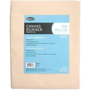 Sigman 3 ft. 9 in. x 14 ft. 9 in., 8 oz. Canvas Drop Cloth Runner CD080415