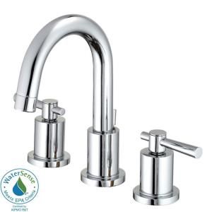 Belle Foret Modern 6 in.   12 in. Widespread 2 Handle High Arc Bathroom Faucet in Chrome with Lever Handles DISCONTINUED FW0C4209CP