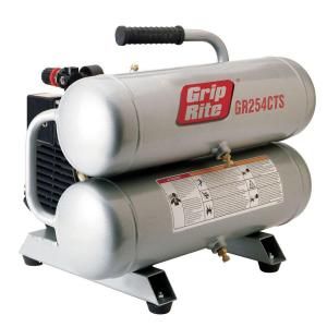 Grip Rite 4.3 Gal. Portable Twin Stack Electric Compressor GR254CTS