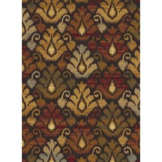 Tayse Rugs Festival Brown 5 ft. 3 in. x 7 ft. 3 in. Contemporary Area Rug DISCONTINUED 8878  Brown  5x8