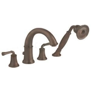 American Standard Portsmouth Deck Mount Tub Filler with Personal Shower, Lever Handles in Oil Rubbed Bronze 7420.901.224
