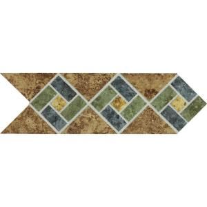Daltile Heathland Sunset Blend 4 in. x 12 in. Glazed Ceramic Decorative Accent Floor and Wall Tile HL08412DECO1P2