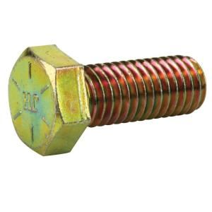 Crown Bolt 5/8 in.   11 tpi x 5 1/2 in. Yellow Zinc Grade 8 Hex Bolt 87688