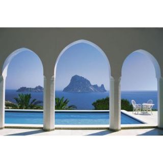 Komar 106 in. x 0.25 in. Pool and Arches, Mallorca Wall Mural 8 067
