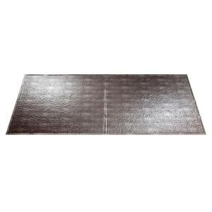 Fasade Border Fill 2 ft. x 4 ft. Cross Hatch Silver Lay in Ceiling Tile L60 21